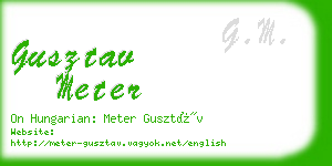 gusztav meter business card